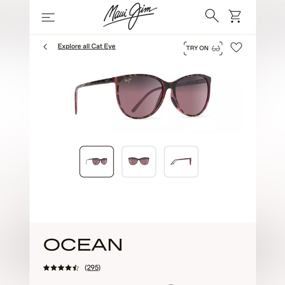 Maui Jim Ocean Sunglasses - Tortoise with blue main image 5